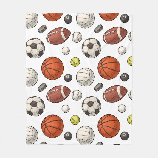 Muster für Sportgeräte Fleecedecke (Vorderseite)