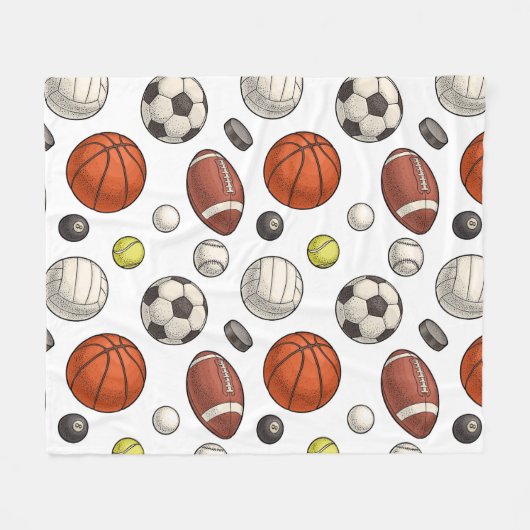 Muster für Sportgeräte Fleecedecke (Vorderseite (Horizontal))