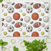 Muster für Sportgeräte Geschirrtuch (Gefaltet)