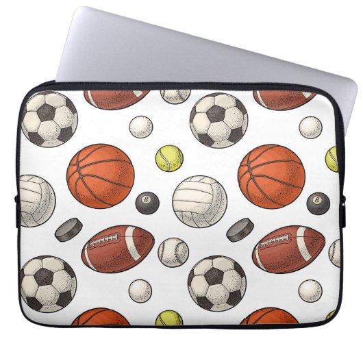 Muster für Sportgeräte Laptopschutzhülle (Vorderseite)