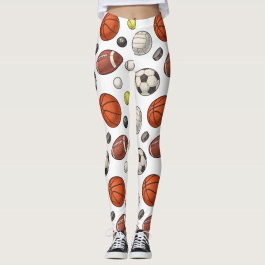 Muster für Sportgeräte Leggings (Vorderseite)