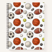 Muster für Sportgeräte Notizblock (Vorderseite)