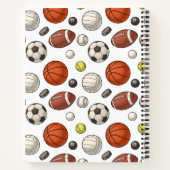 Muster für Sportgeräte Notizblock (Rückseite)