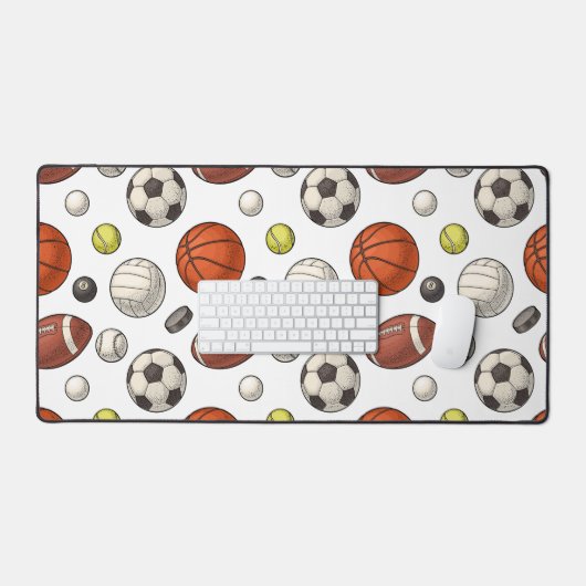 Muster für Sportgeräte Schreibtischunterlage (Tastatur & Maus)