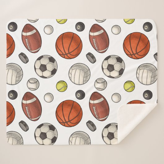 Muster für Sportgeräte Sherpadecke (Vorderseite (Horizontal))