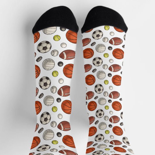 Muster für Sportgeräte Socken (Oben)