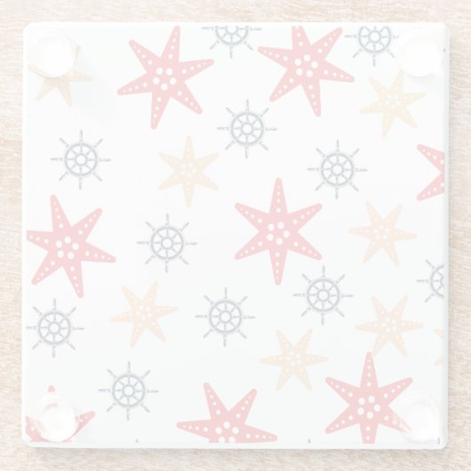 Muster für Stiere und Lenkräder Glasuntersetzer (Rückseite)