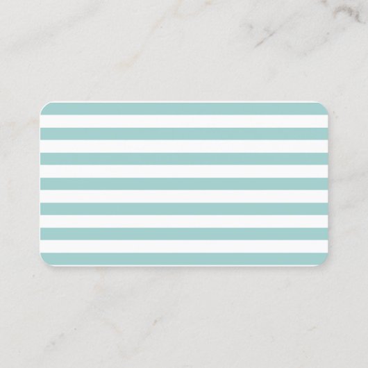 Muster für Streifen aus Korallenminze Telefonnummerkarte (Rückseite)