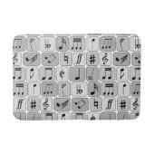 Muster für stylische monochrome geometrische Musik Badematte (Vorderseite)