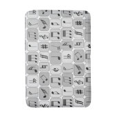 Muster für stylische monochrome geometrische Musik Badematte (Vorderseite Vertikal)