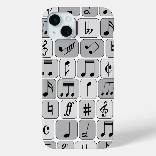 Muster für stylische monochrome geometrische Musik Case-Mate iPhone Hülle (Rückseite)