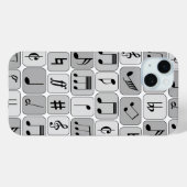 Muster für stylische monochrome geometrische Musik Case-Mate iPhone Hülle (Rückseite (Horizontal))