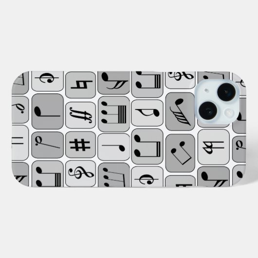 Muster für stylische monochrome geometrische Musik Case-Mate iPhone Hülle (Rückseite (Horizontal))