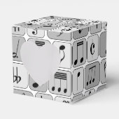 Muster für stylische monochrome geometrische Musik Geschenkschachtel (Vorderseite)