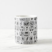 Muster für stylische monochrome geometrische Musik Kaffeetasse (Mittel)