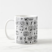 Muster für stylische monochrome geometrische Musik Kaffeetasse (Links)