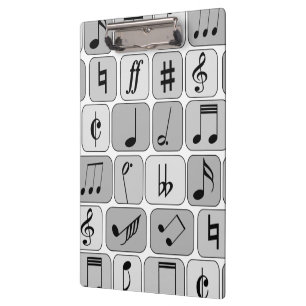 Muster für stylische monochrome geometrische Musik Klemmbrett