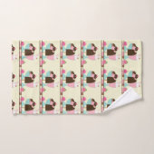 Muster für süße Eiscreme-Leckereien Badhandtuch Set (Handtuch)