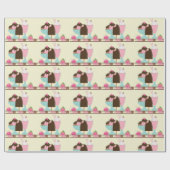 Muster für süße Eiscreme-Leckereien Geschenkpapier (Flach)