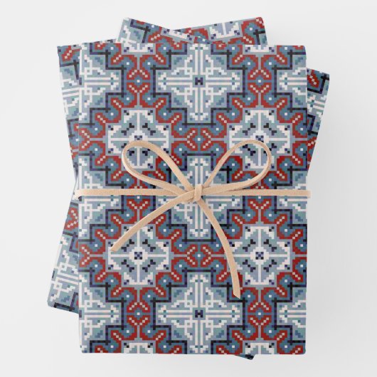 Muster für systemeigene Amerikanische Ureinwohner Geschenkpapier Set (Beispiel)