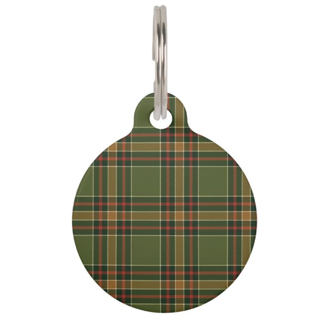 Muster für Tartan Haustiermarke (Rückseite)