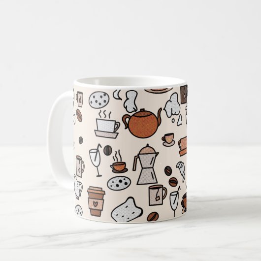 Muster für Tee und Kaffee-Shop Kaffeetasse (Vorderseite Links)