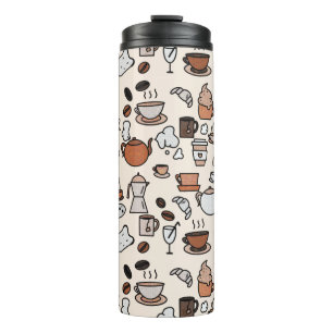 Muster für Tee und Kaffee-Shop Thermosbecher