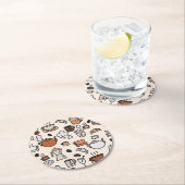 Muster für Tee- und Kaffeespezialitäten Runder Pappuntersetzer (Vor Ort)