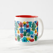 Muster für Teppiche in den Farben Fiesta und Rot i Zweifarbige Tasse (VorderseiteRechts)