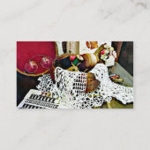 Muster für Thread, Spitze und Nähen Visitenkarte (Rückseite)