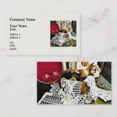 Muster für Thread, Spitze und Nähen Visitenkarte (Vorne/Hinten)