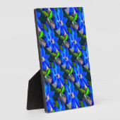 Muster für tiefe blaue Blume Fotoplatte (Seite)