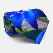 Muster für tiefe blaue Blume Krawatte (Gerollt)