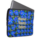 Muster für tiefe blaue Blume Laptopschutzhülle (Vorne Rechts)