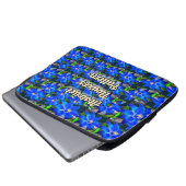 Muster für tiefe blaue Blume Laptopschutzhülle (Vorne Knopf)