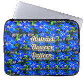Muster für tiefe blaue Blume Laptopschutzhülle (Vorderseite)
