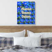Muster für tiefe blaue Blume Leinwanddruck (Insitu (Schlafzimmer))