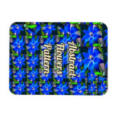 Muster für tiefe blaue Blume Magnet (Horizontal)
