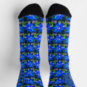 Muster für tiefe blaue Blume Socken (Oben)