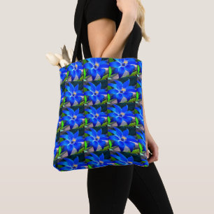 Muster für tiefe blaue Blume Tasche
