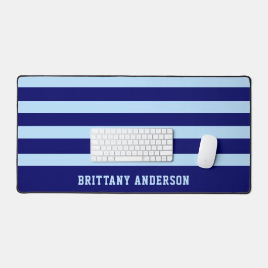 Muster für tiefe blaue und blaue Streifen Schreibtischunterlage (Tastatur & Maus)