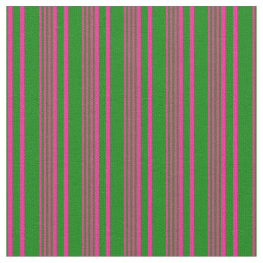 Muster für tiefe rosa und grüne Streifen Stoff (Nahaufnahme)