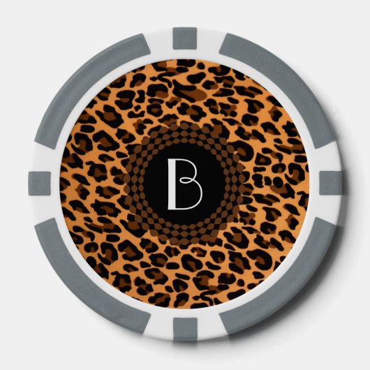 Muster für Tierdruckleopard Pokerchips (Vorderseite)