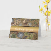 Muster für Tierdruckpaisley Karte (Gelbe Blume)