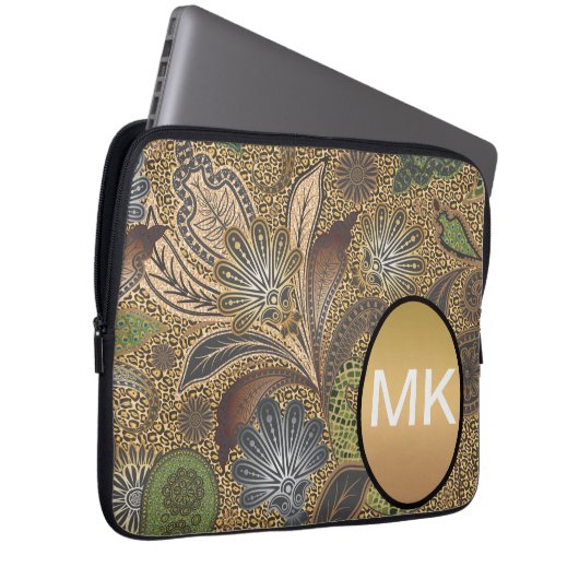 Muster für Tierdruckpaisley Laptopschutzhülle (Vorne Rechts)