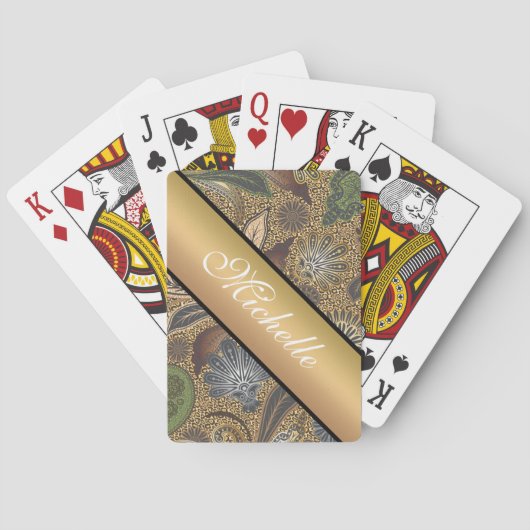 Muster für Tierdruckpaisley Spielkarten (Rückseite)