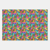 Muster für tierische Silhouetten Geschenkpapier Set (Vorderseite)