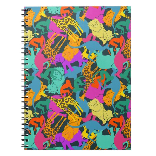 Muster für tierische Silhouetten Notizblock (Vorderseite)