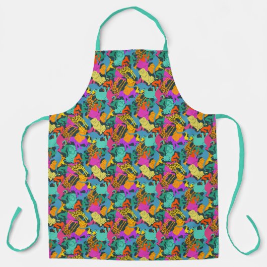 Muster für tierische Silhouetten Schürze (Vorderseite)