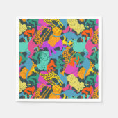 Muster für tierische Silhouetten Serviette (Vorderseite)